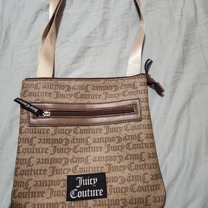 Juicy Couture Brown and Tan Signature Messenger Bag